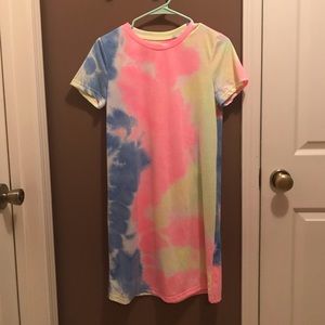 Tie-dye t-shirt dress